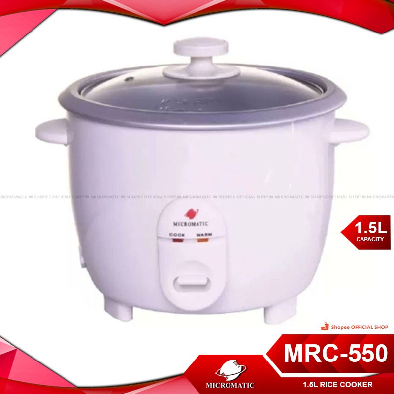 Micromatic MRC550 Rice Cooker 1.5L Shopee Philippines