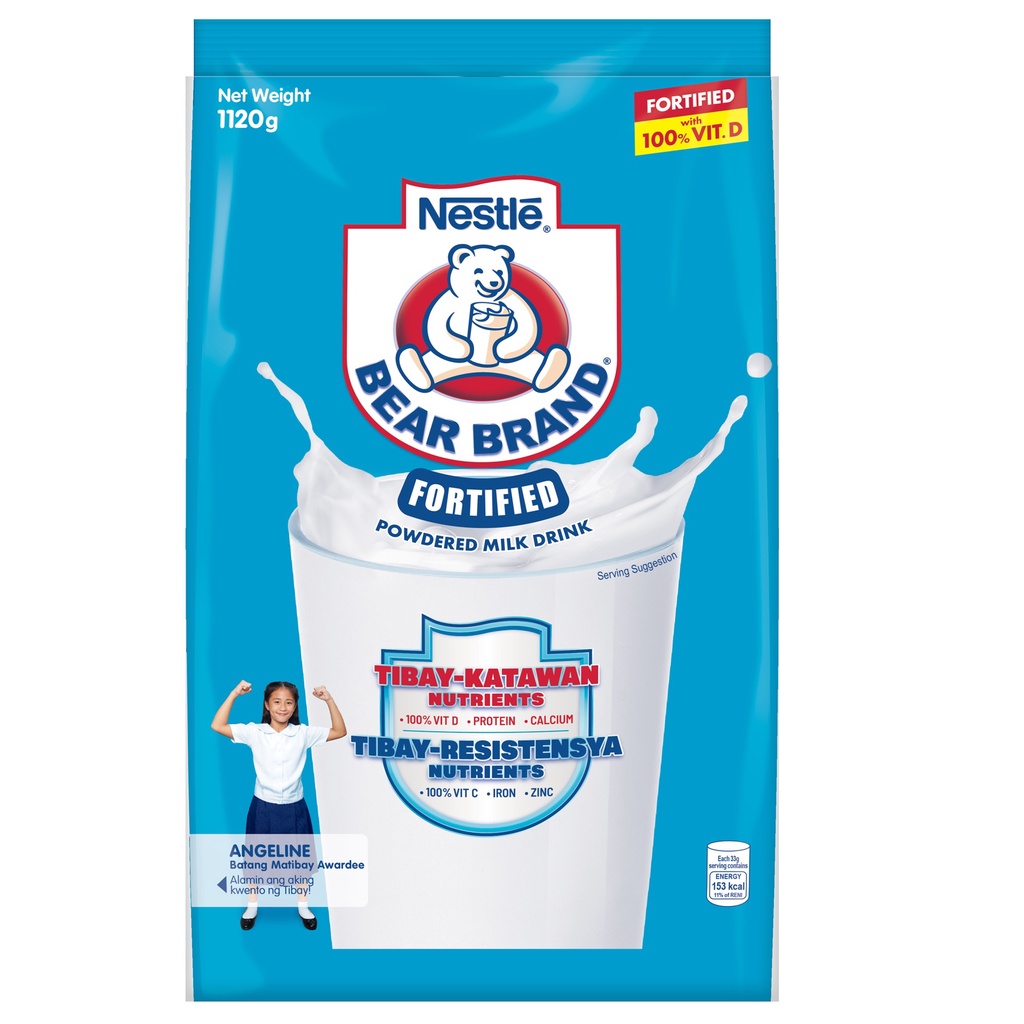 Bear Brand Fortified Powdered Milk Drink Mega Tipid Pack Plain 1120g