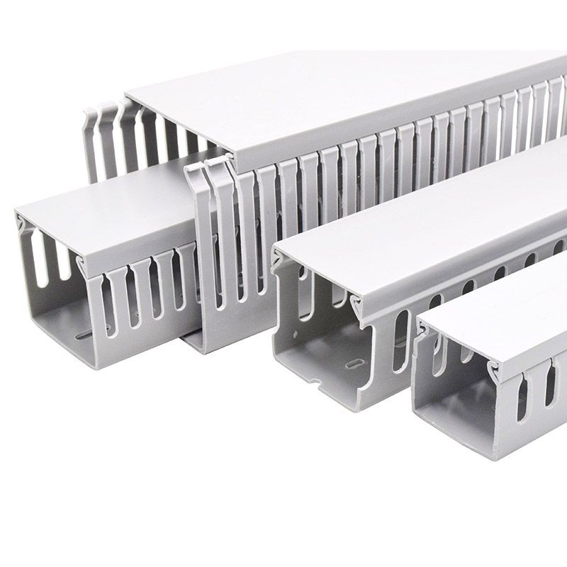 Open Slot Wire Cable Raceway Duct with Cover Lid Horizontal Finger Duct