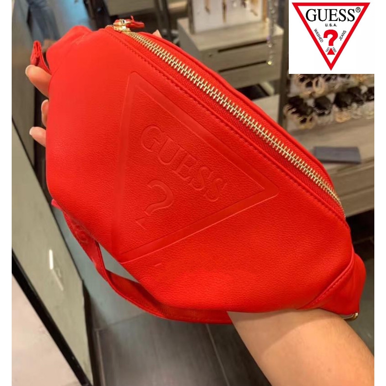 guess fanny pack red