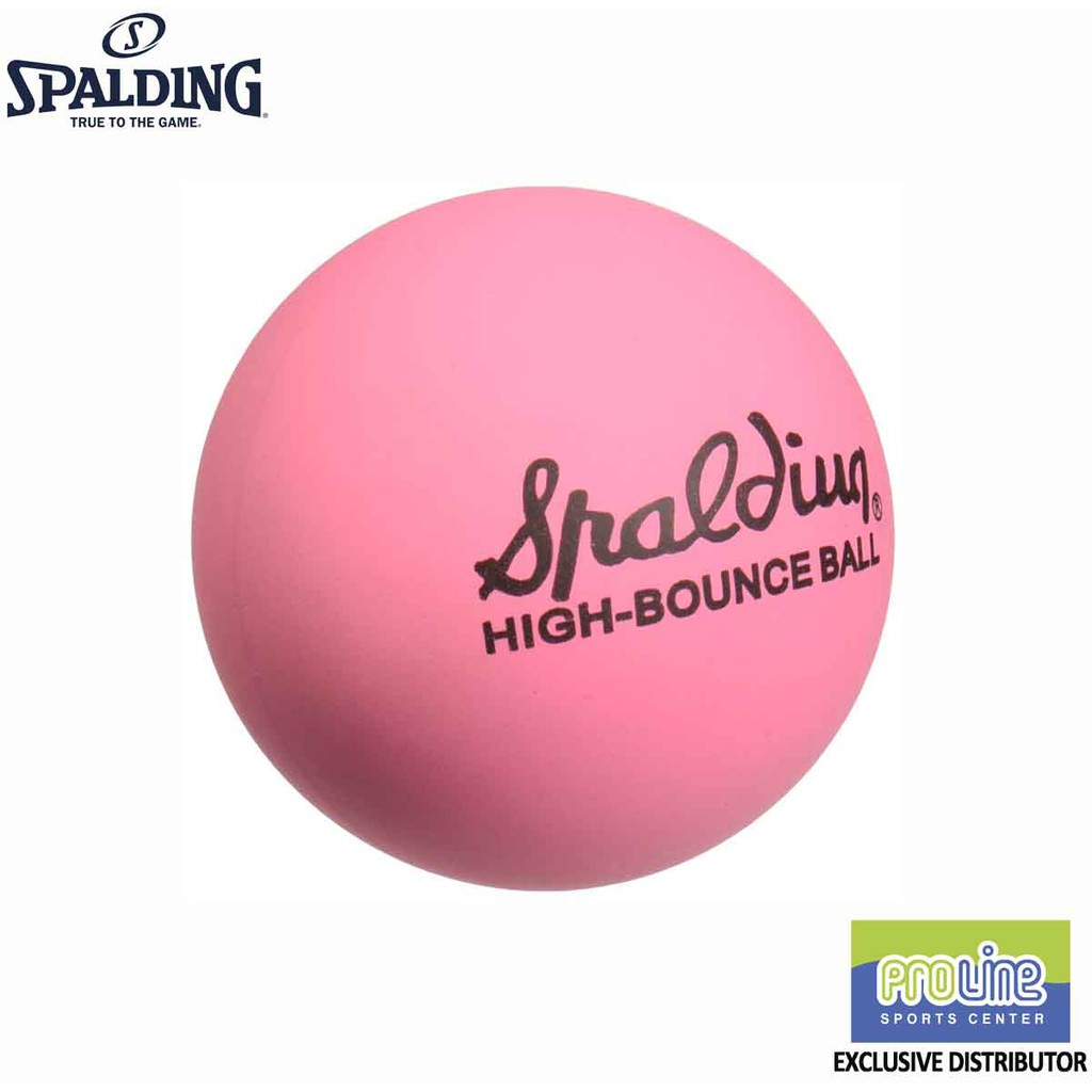 spalding pink rubber ball