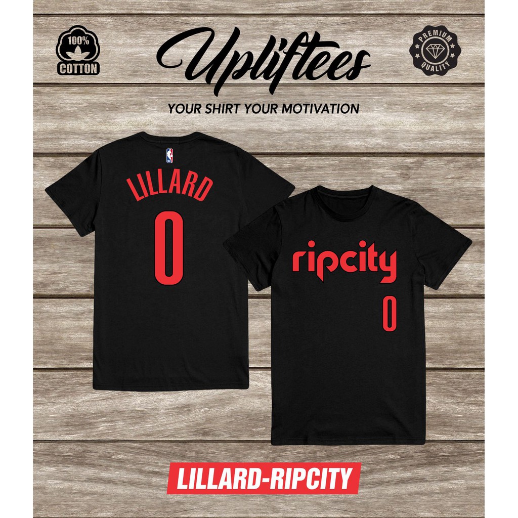 damian lillard rip city sleeved jersey