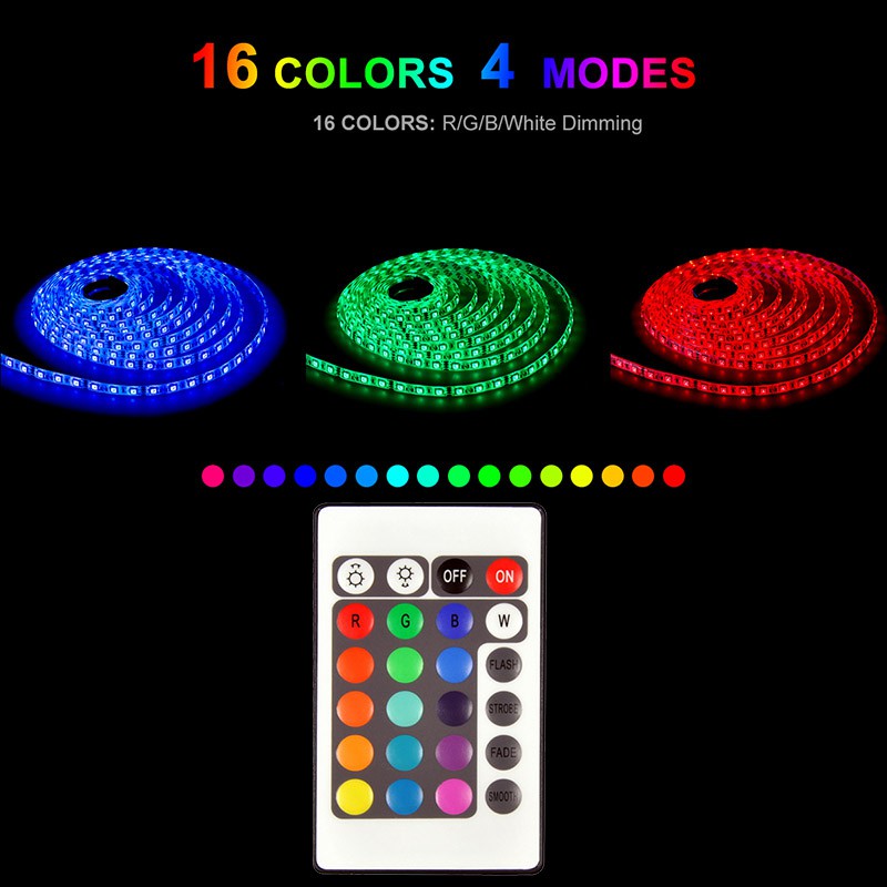 AGC LED Complete Set LED Strip Light 16color RGB smd5050 5meters with ...