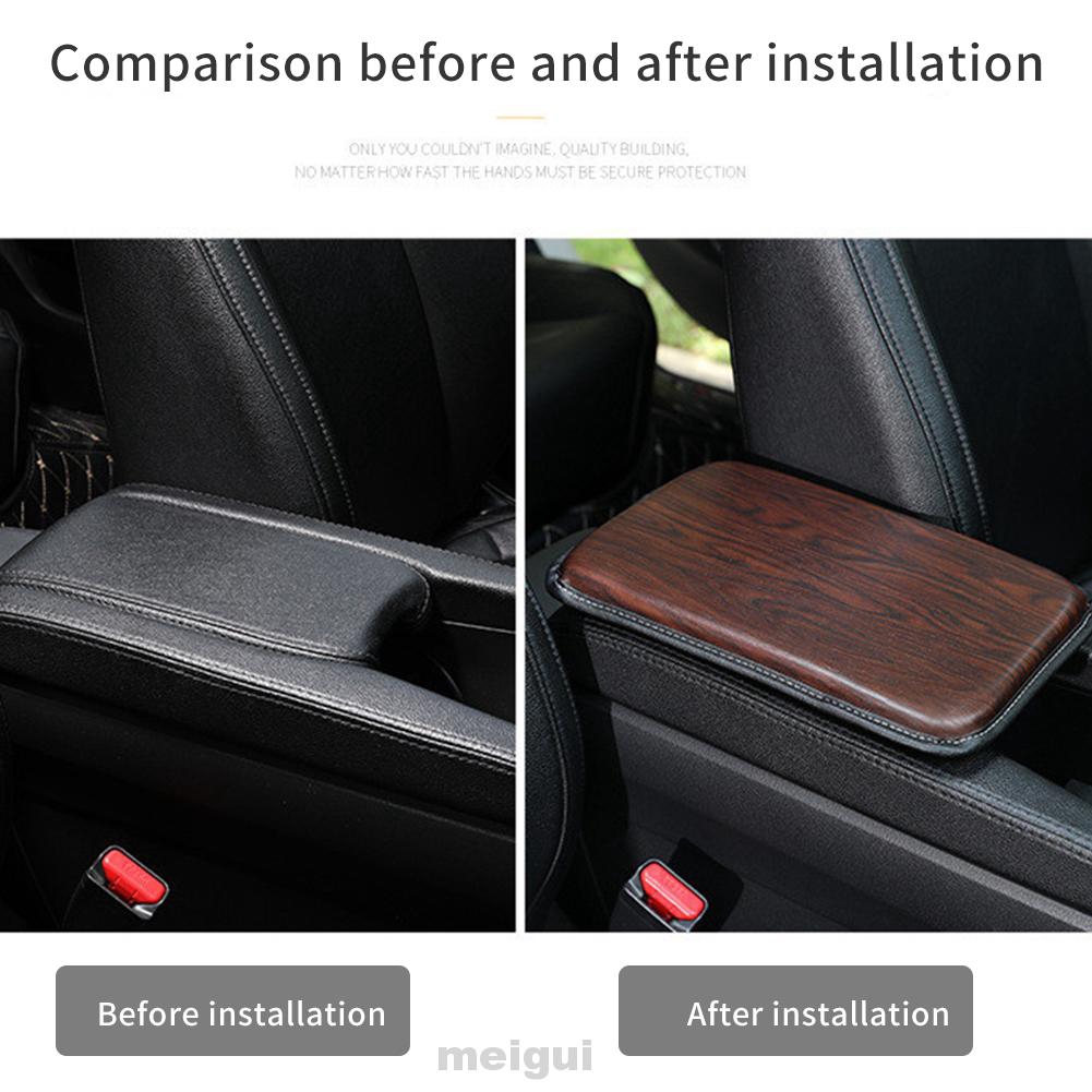 2 Pcs L Size PU Leather Adjustable Armrests Car SUV Seat Console Arm Rest Black