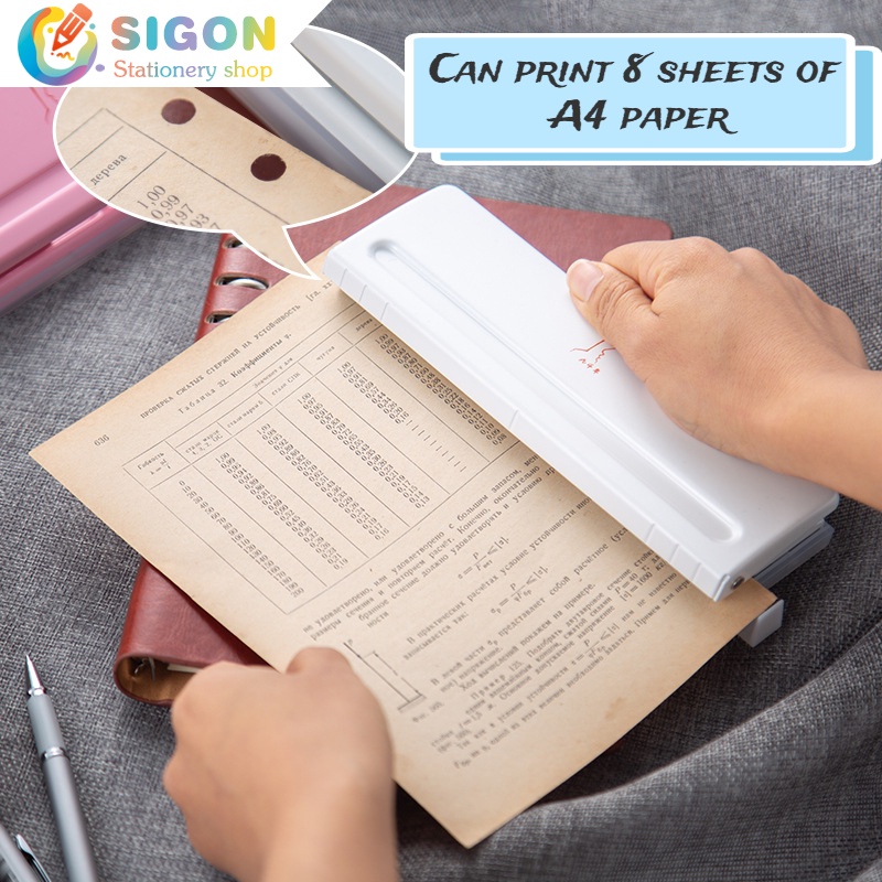 Portable 6 Hole Punch Adjustable Hole Punch Aperture Paper Punch for A4 A5 A7 A6 B5 Notebook