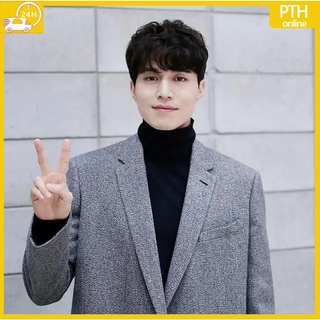 #0833 Men's korean fashion knitted turtle neck long sleeve sweater stretchable fit S to 3XL