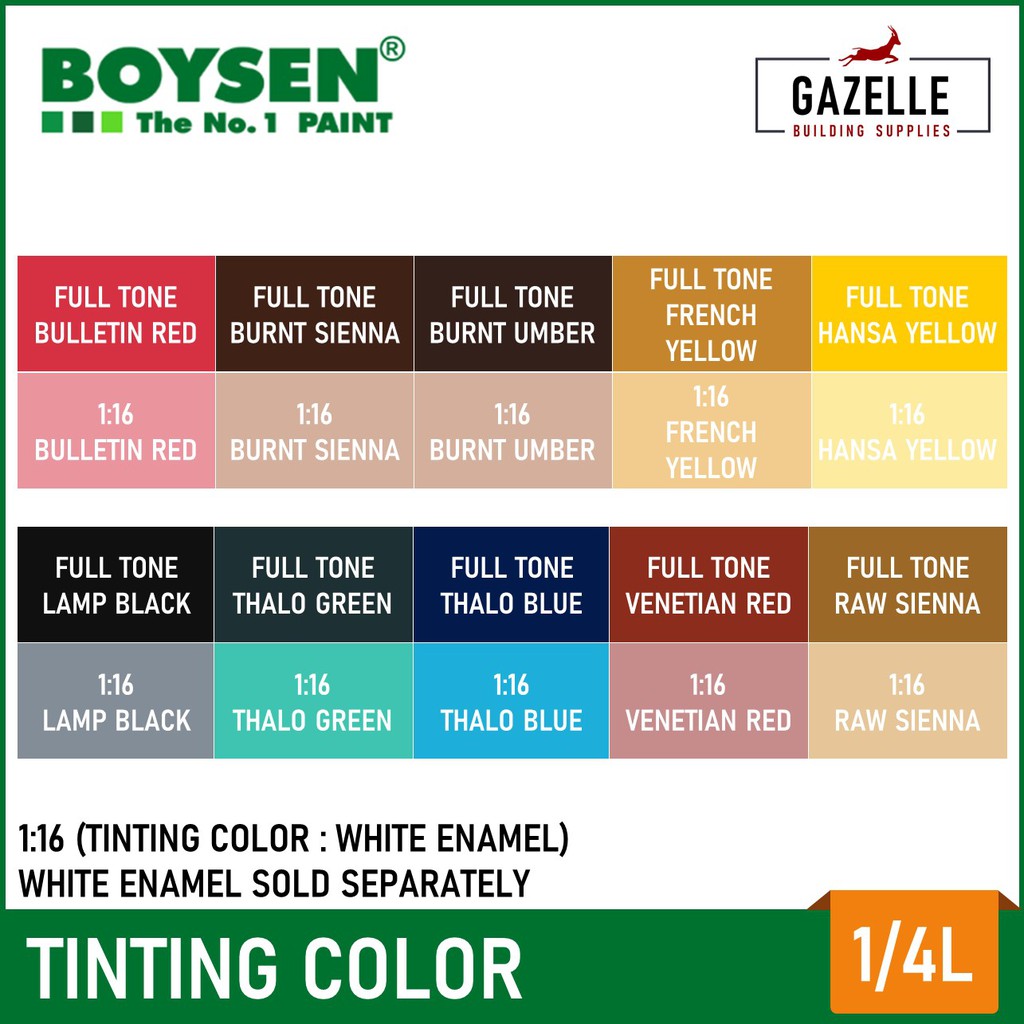 Latex Boysen Color Chart studiosixsound.co.za