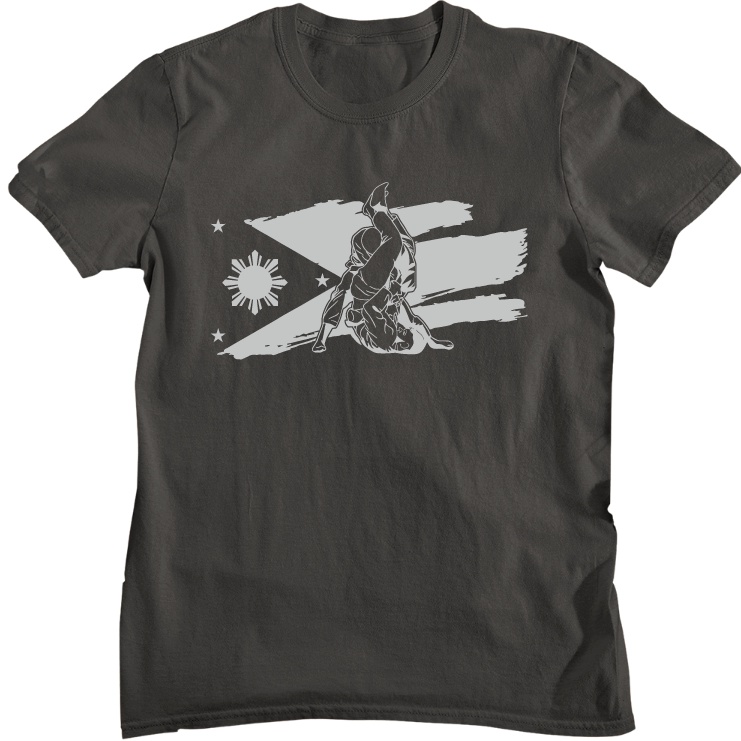 Jiu-Jitsu Philippine Flag (Black) T-Shirt #8