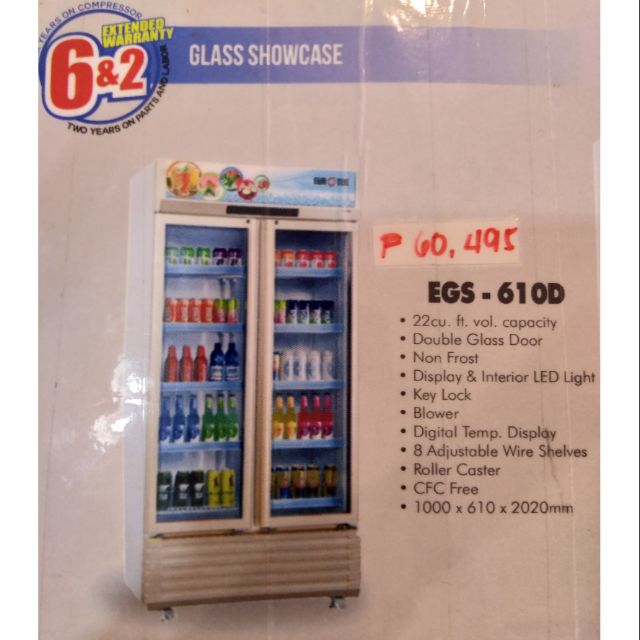 2 door beverage cooler