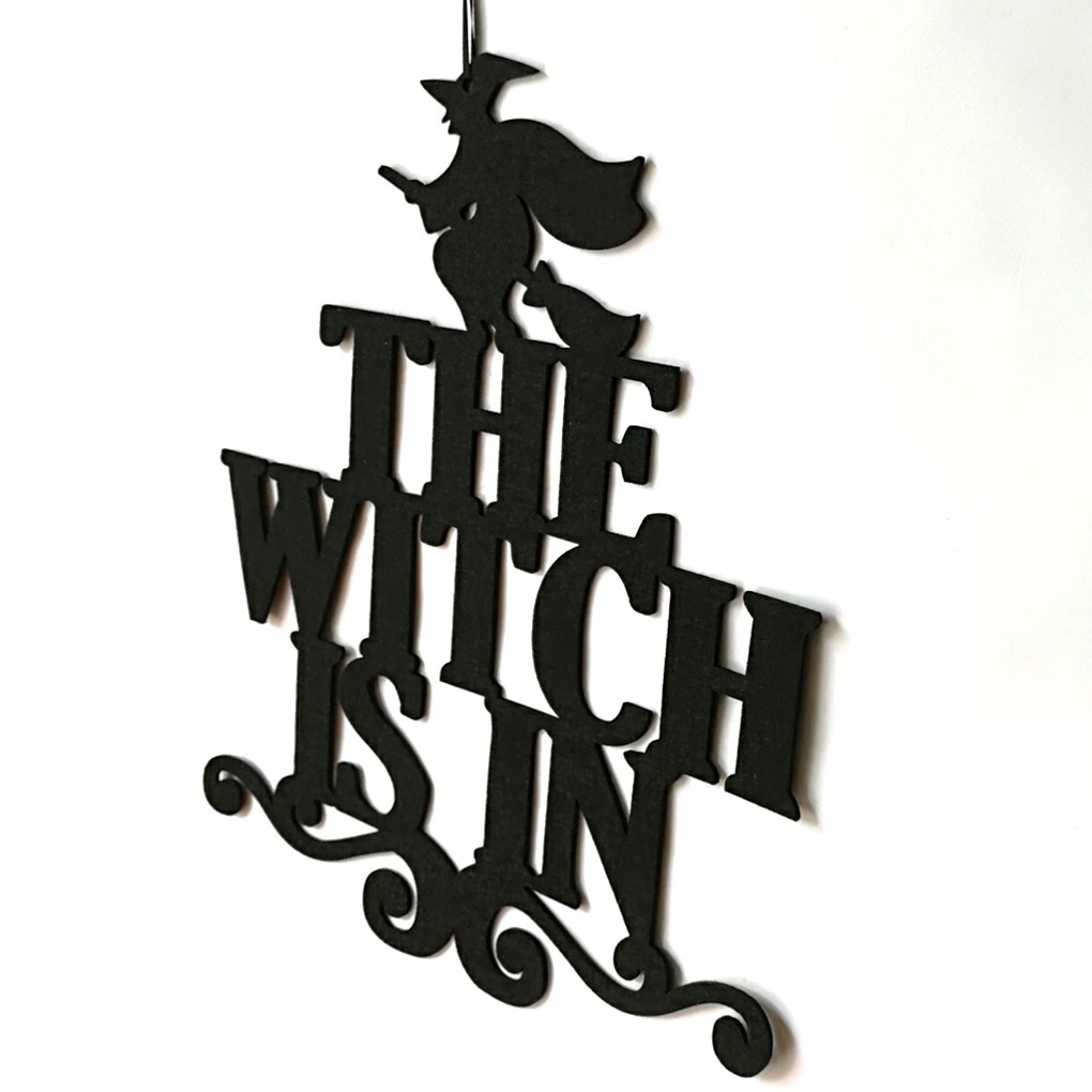 Halloween Hanging Door Decorations Witch Wall Signs For Home School Office Decor