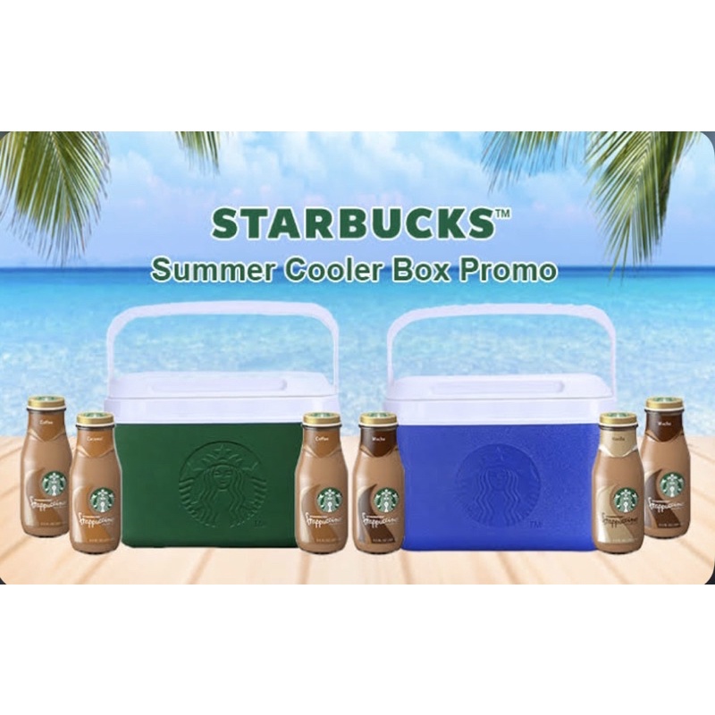 Starbucks Cooler with Ready to Drink (Green & Blue) Shopee Philippines