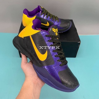 kobe v black purple yellow