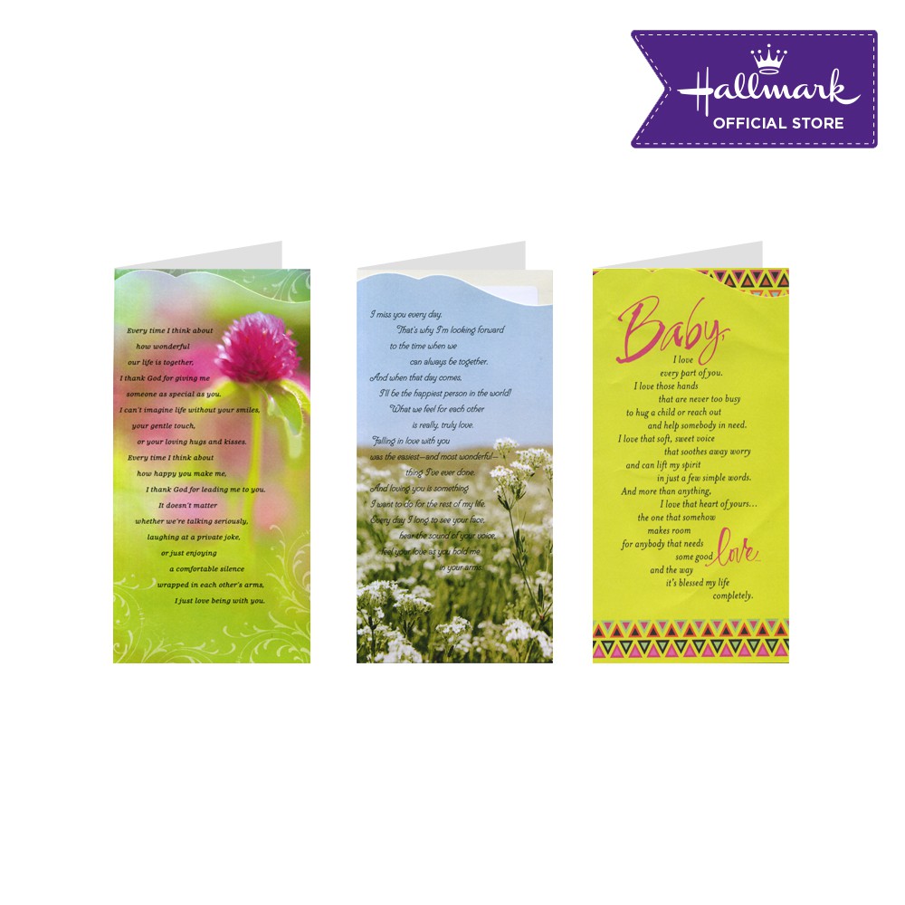 Hallmark Assorted LOVE Greeting Cards Between You and Me Set B (3 Pcs