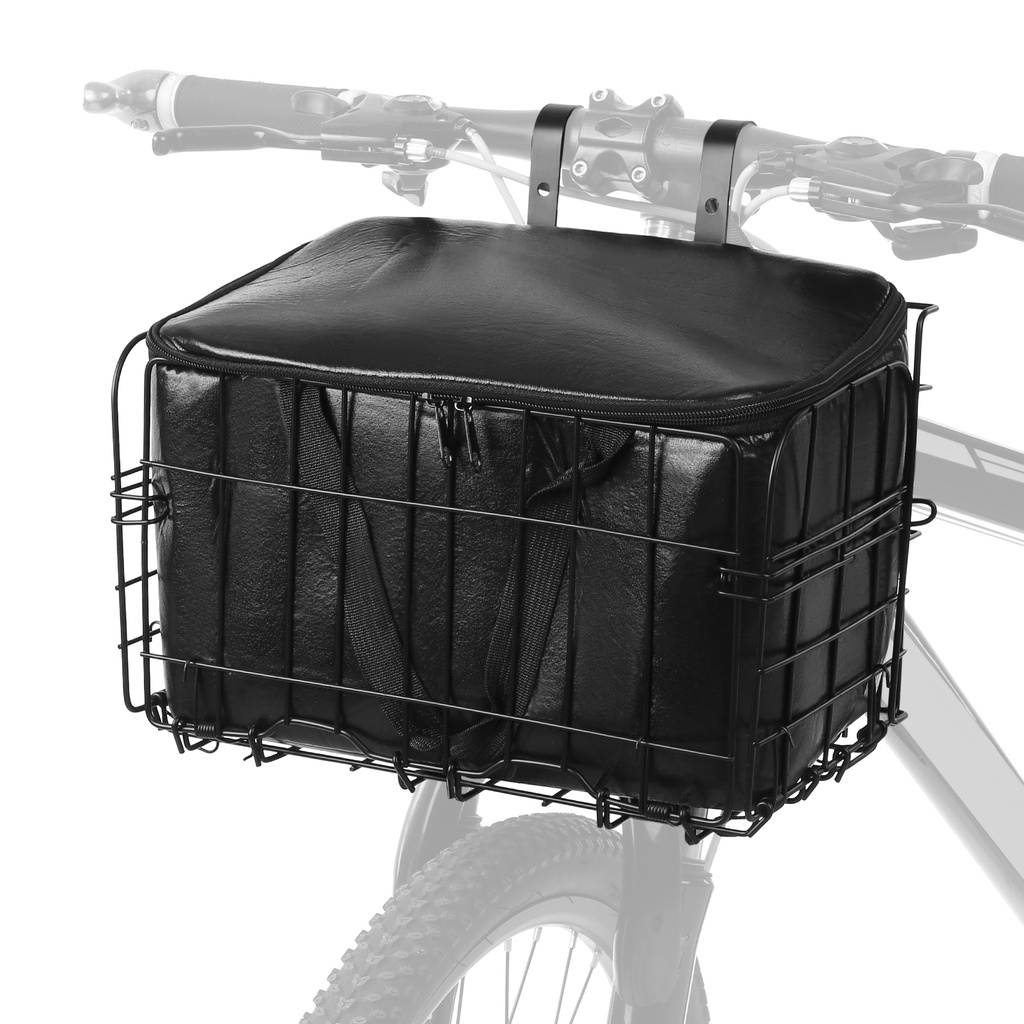 WinnerYou Folding Bike Basket Detchable Steel Wire Bike Handlebar Front