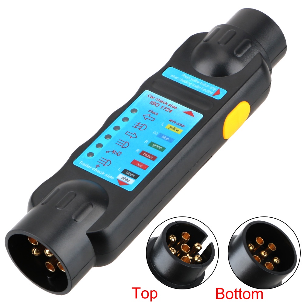 Car Towing Light Tester 12V Plug Socket Diagnostic Tools Trailer Tester
