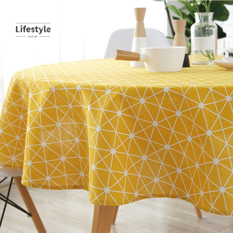 yellow tablecloth