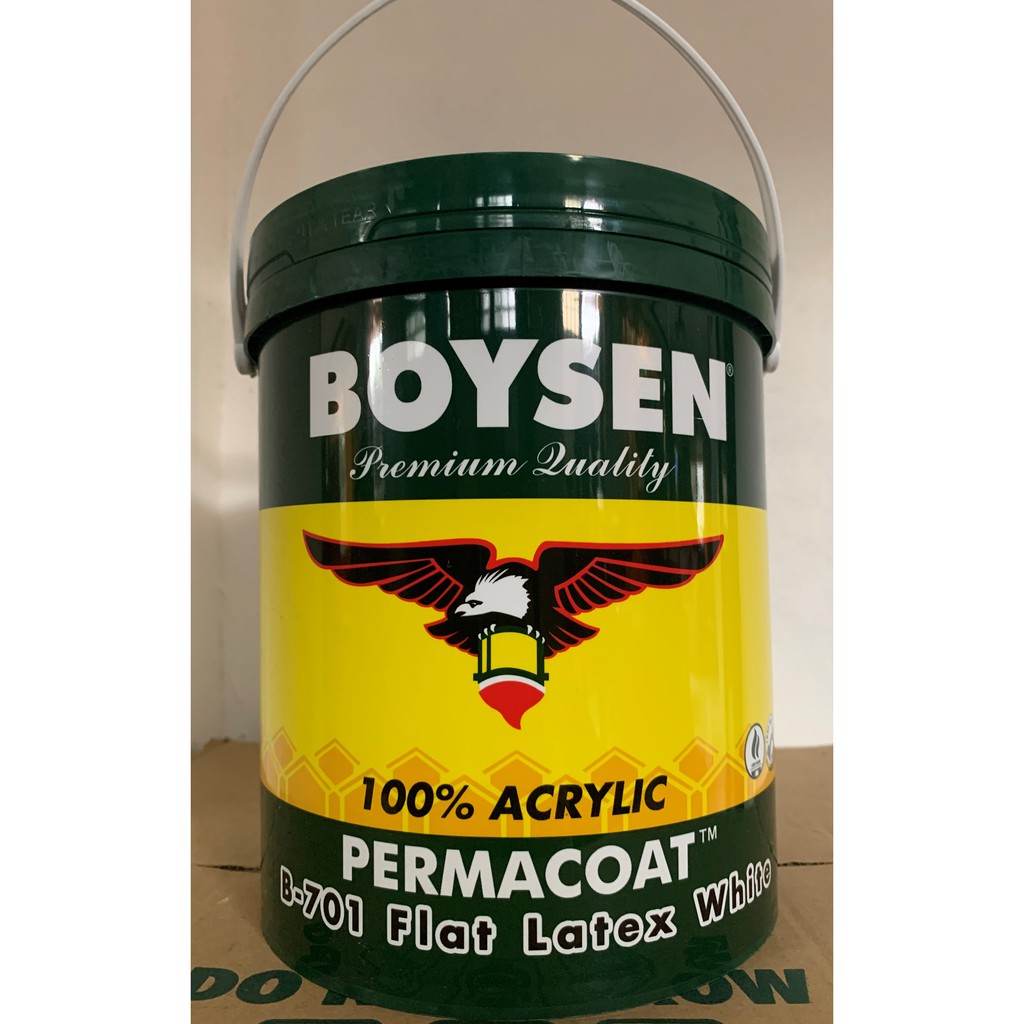 Boysen Permacoat Flat Latex White B701 1 Gallon (4Liters) Shopee