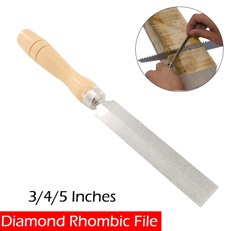 Diamond Feather Edge File Blade Shaping Wood Carving Metal Glass