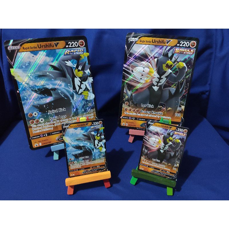 Pokemon Rapid Strike Urshifu Single Strike Urshifu Promo Foil Cards Swsh106 Swsh107 Battle Styles Shopee Philippines