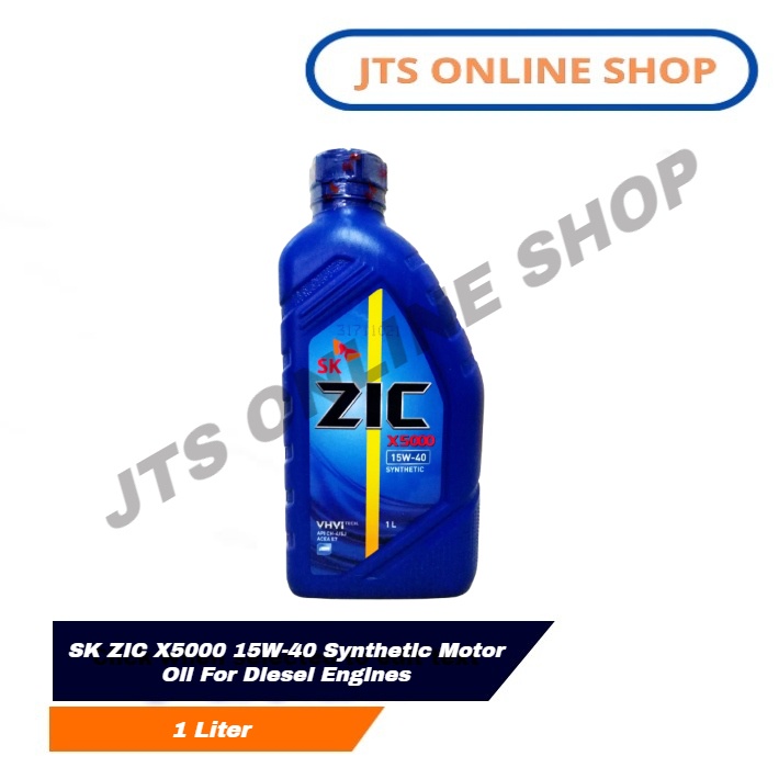 SK ZIC X5000 15W-40 Synthetic Motor Oil 1 Liter For Diesel Engines ...