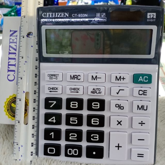Calculator Citizen Ct 933n 12 Digit Dual Power Big Display Shopee Philippines