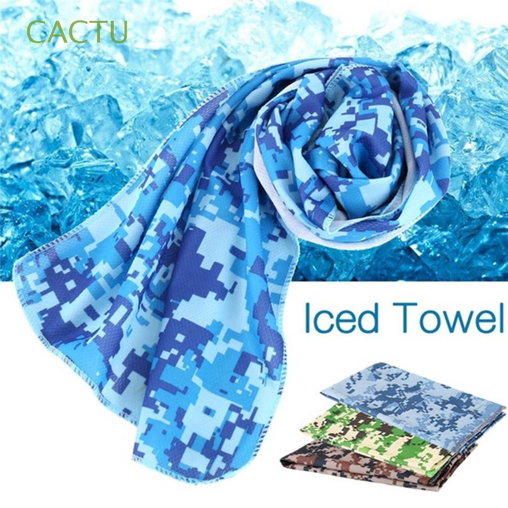 blue cold towel