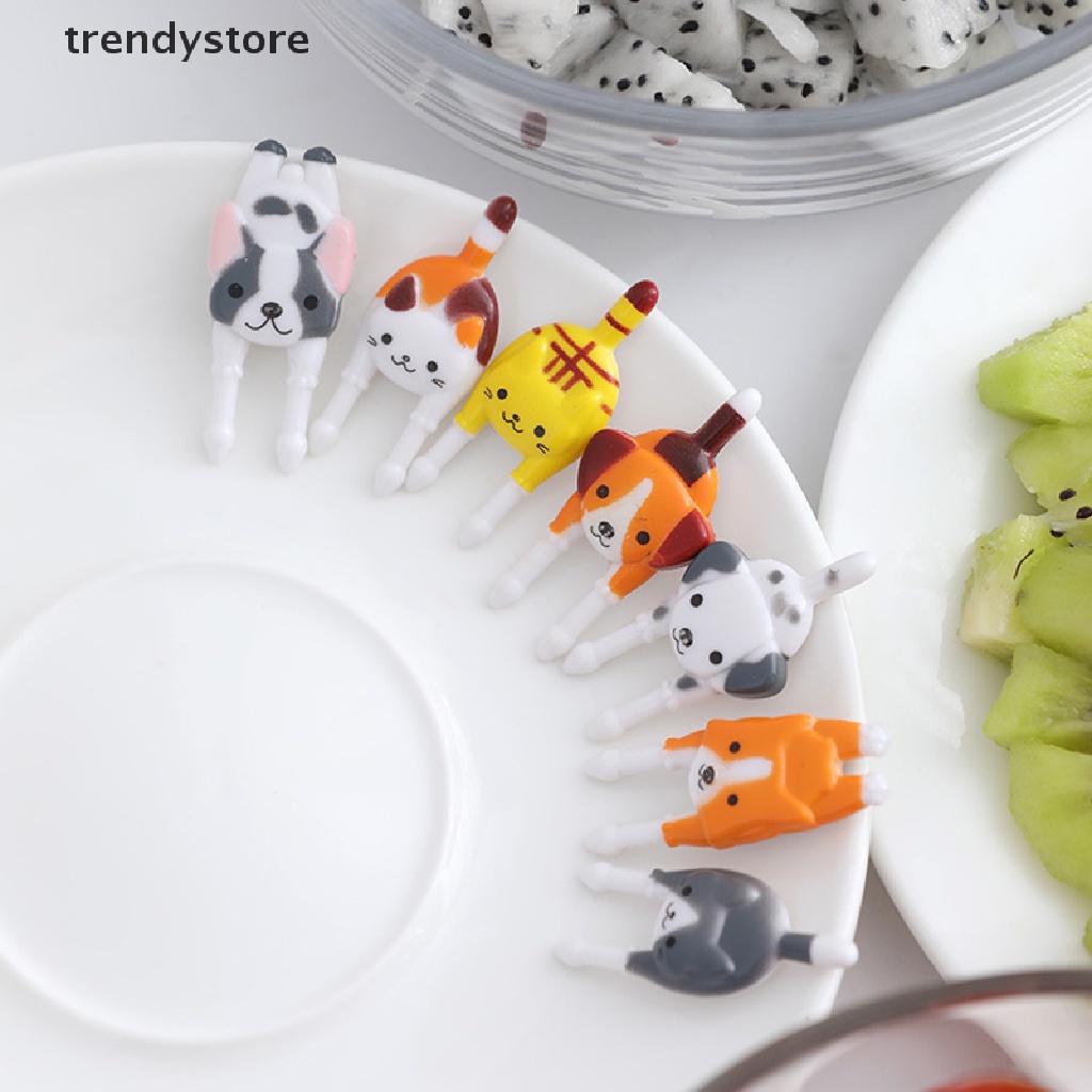 trendystore 7Pcs Mini Animal Picks Snack Cake Dessert Food Fruit Forks  Bento Accessories PH | Shopee Philippines