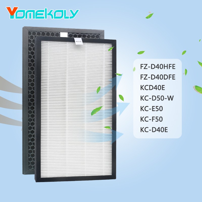 For Sharp Air Purifier Hepa Filter Fz D40hfe Fz D40dfe Kcd40e Kc D50 W Kc E50 Kc F50 Kc D40e Air Purifier Replacement Accessories Parts Activated Carbon Filter Shopee Philippines