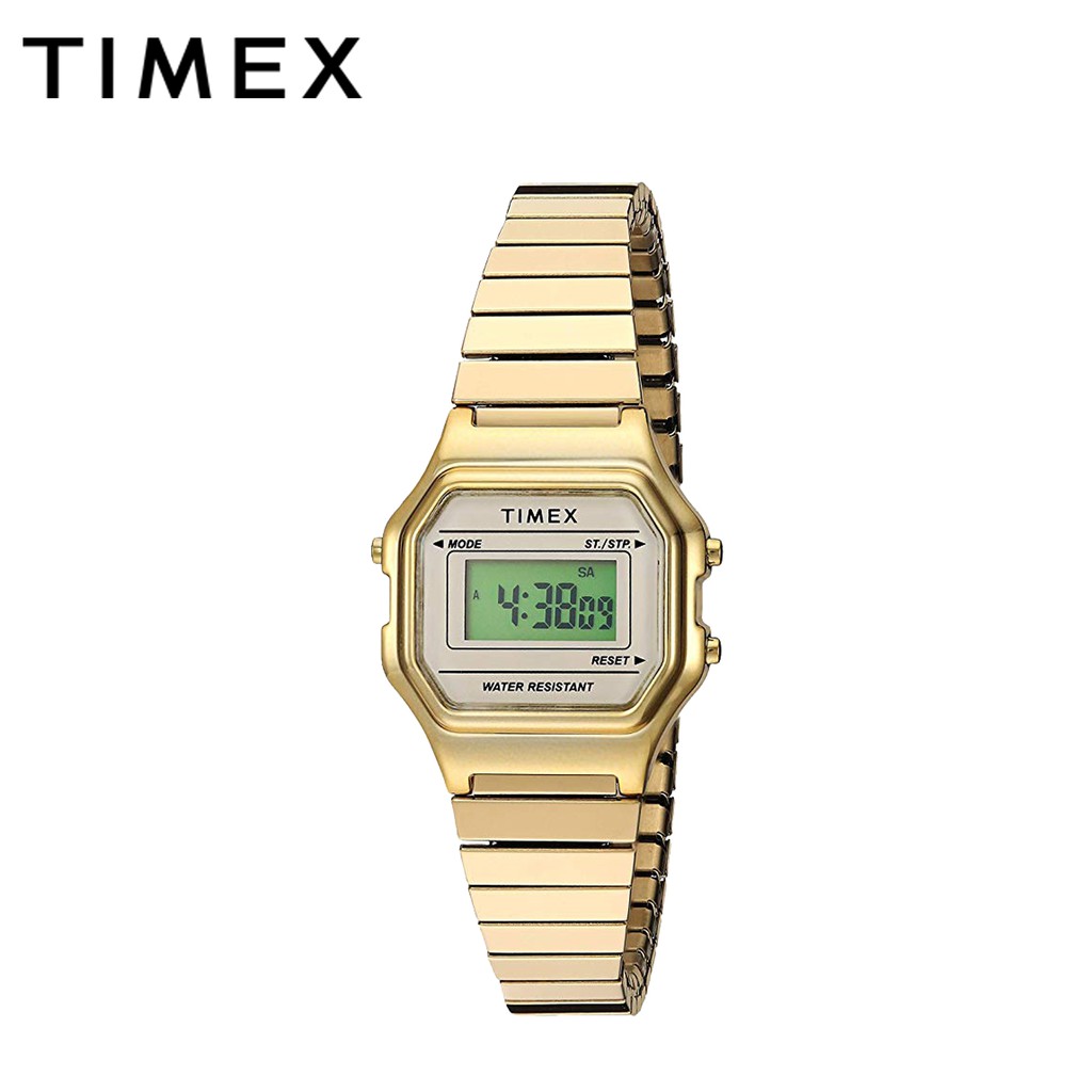 Timex Digital Mini Gold Stainless Steel Watch For Women TW2T48000 CLASSICS  | Shopee Philippines