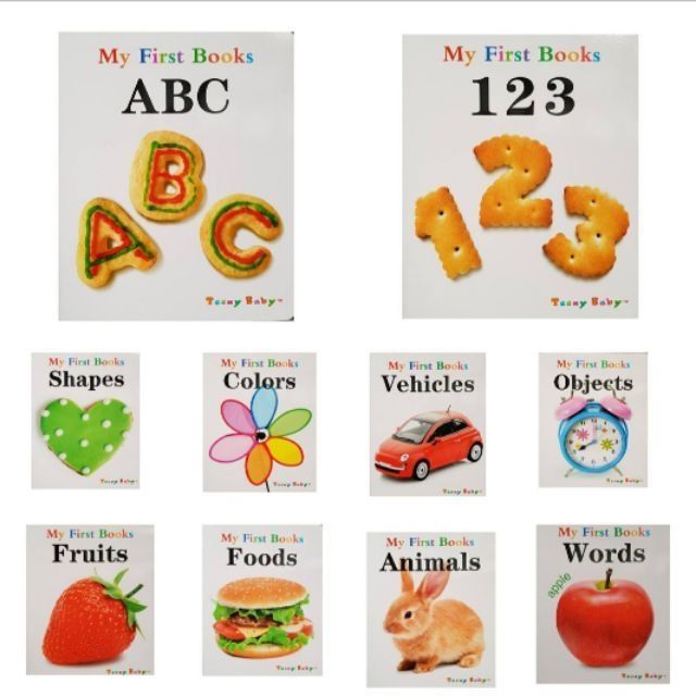 TOS 10PC My First Baby Books Educational Learning Early Sight Reading ...