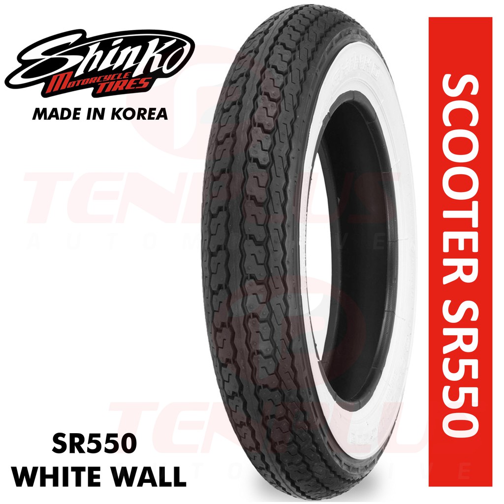 SHINKO Motorcycle Tires Scooter Sr550 3.5010 White Wall B Tt/Tl