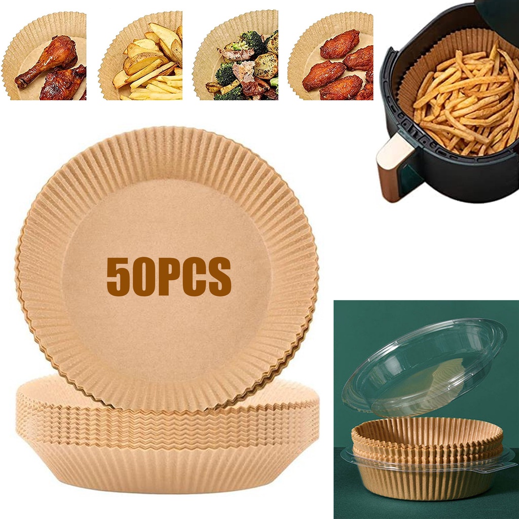 50Pcs Air Fryer Baking Paper NonStick Disposable Paper For Oven Baking