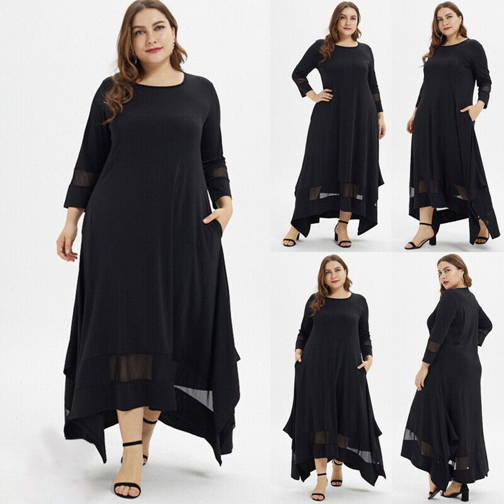 plus size quarter sleeve dresses