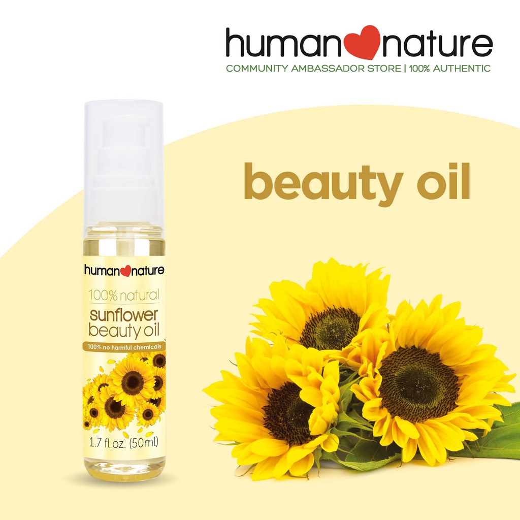 Human Nature Sunflower Beauty Oil 100 Natural and Pure Shopee