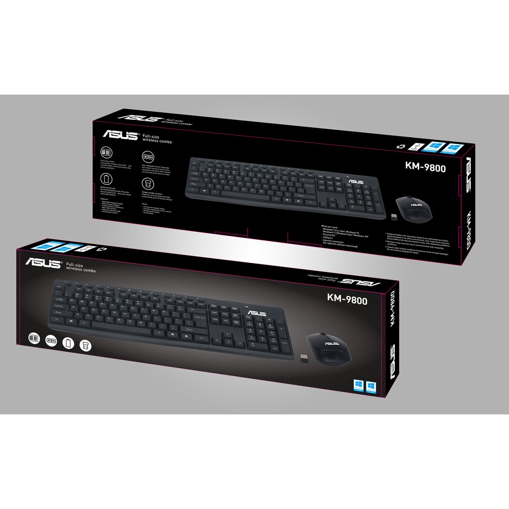 Asus W9800 Wireless Keyboard And Mouse Set Shopee Philippines