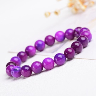 Natural Crystal Bracelet South African Royal Purple Star Blue Cherry Blossom Ice Jade Comfortable Age Stone Men Women #5