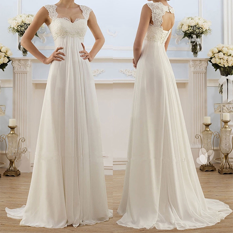 lace dress white wedding