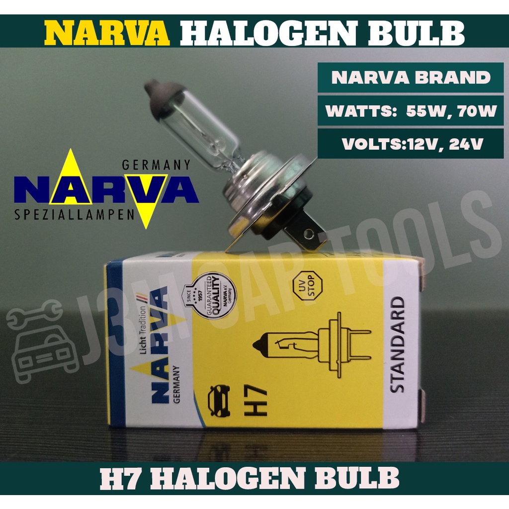Halogen Bulb NARVA H7 12v 55w;H7 24v 70w Shopee Philippines