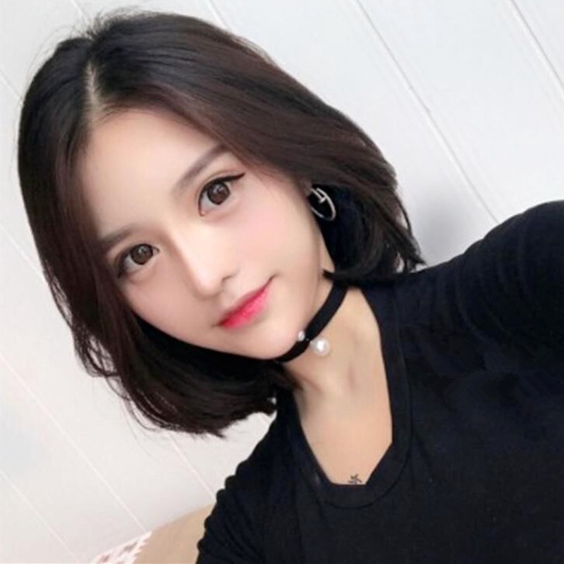 Angstar 2019 Korean Style Wig Women Bangs Bobo Head Short St