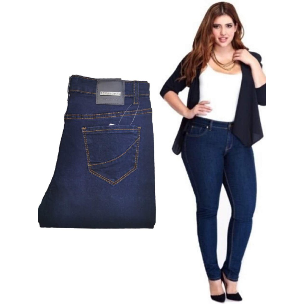 dark blue plus size jeans