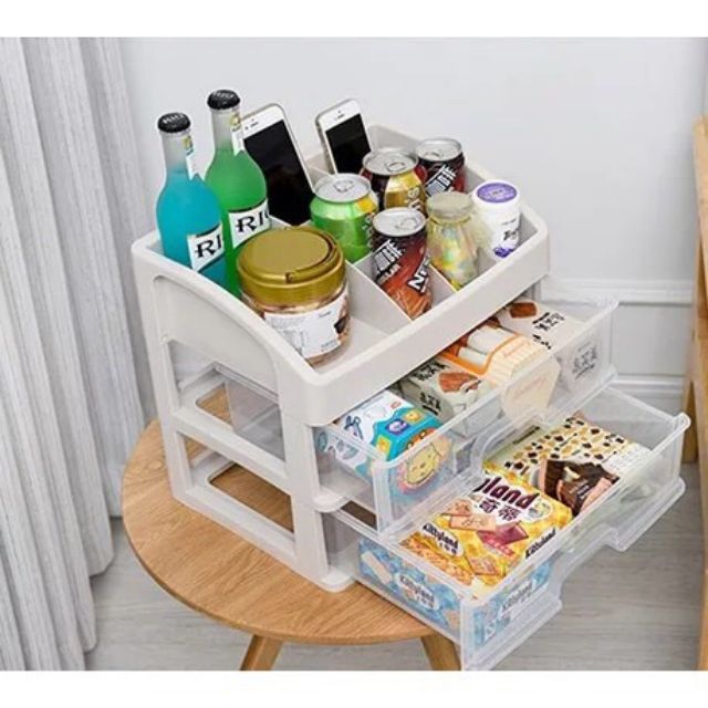 Plastic Desktop Home Office Kitchen Drawer Box Cabinet Shopee