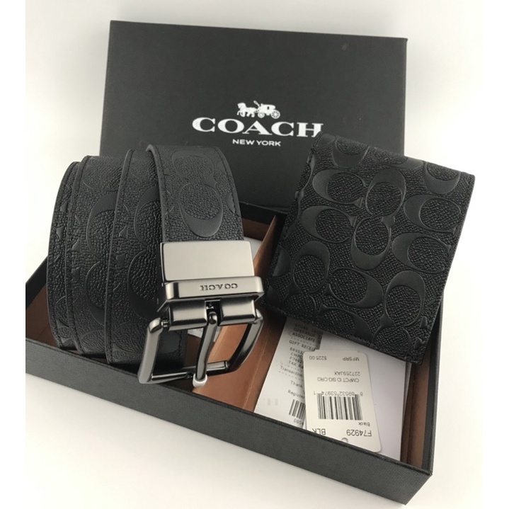 【Philippine cod】 Coach Men’s Belt/Wallet & Buckle Set