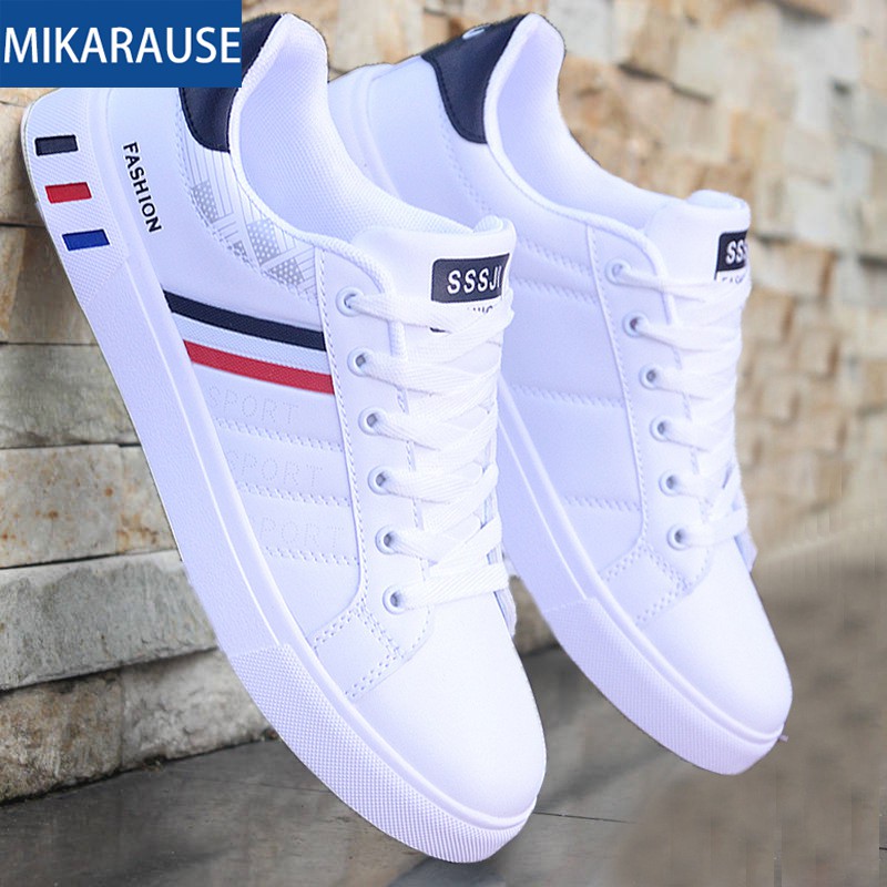 white casual sneakers