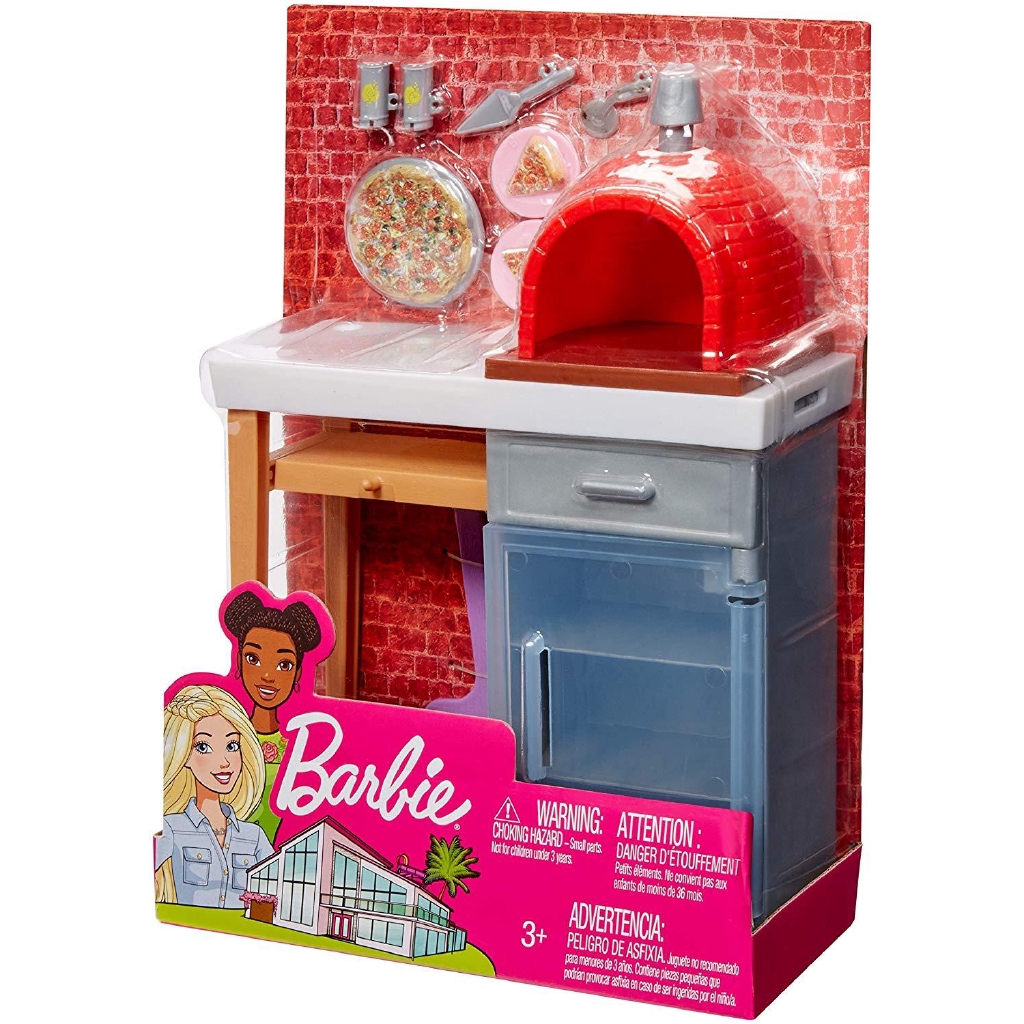 barbie pizza oven set