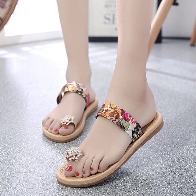 Lz style Floral Sandals #L-1 | Shopee Philippines