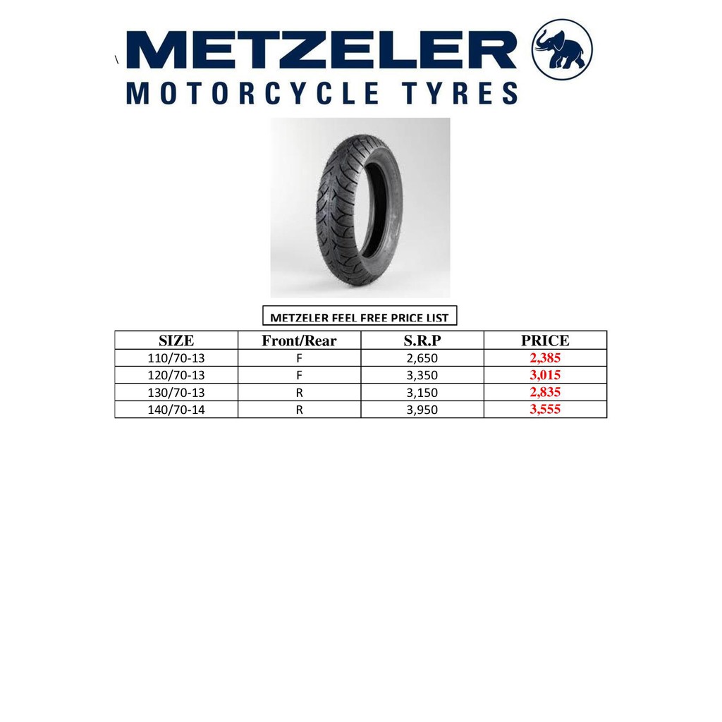 Metzeler Motorcycle Tire Size Chart | Reviewmotors.co