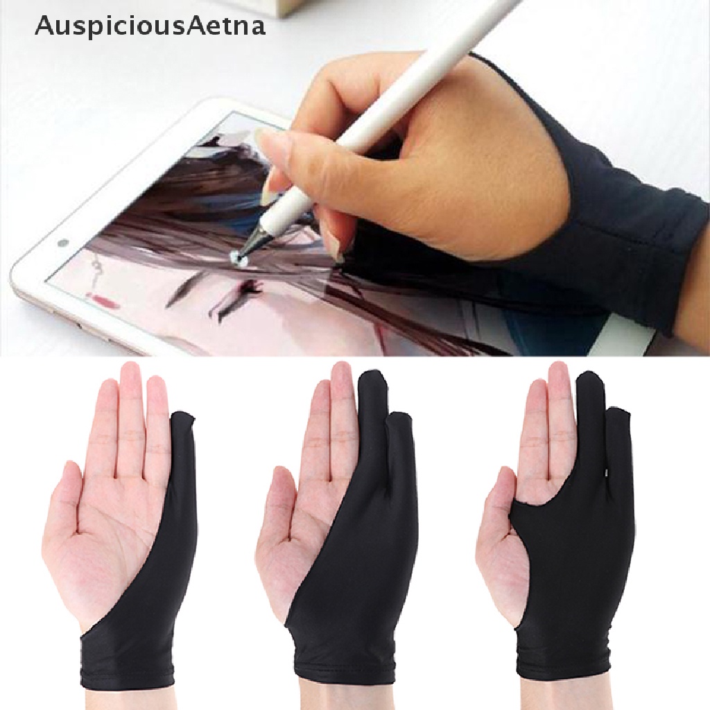 【Aetna】 1Pc Two finger Antifouling Glove For Drawing & Pen Graphic