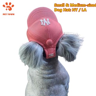 [Ready Stock]Petown Korea NY Pet Hat High-end Small Dog Tidi Bear LA Cute Ear Puppy Baseball Cap Pet Photographing Cap Birthday Gift