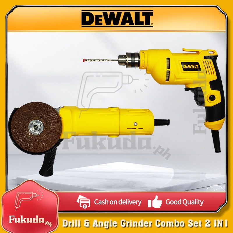 DeWALT 2Pcs Grinder With Drill Set（Yellow)