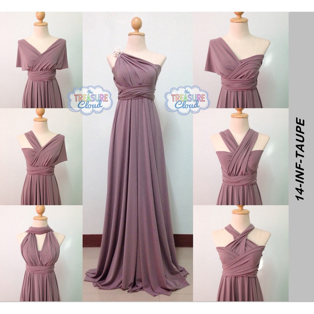 taupe bridesmaid dresses